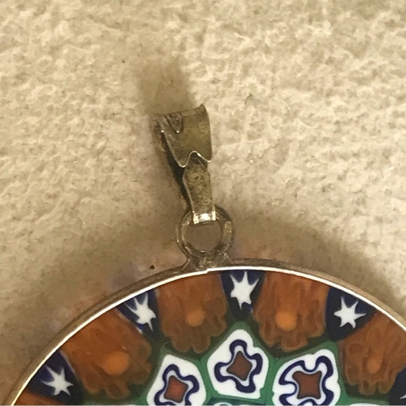 Millefiori Gilt 925 AMV Antica Murrina Venezia Handmade Murano Glass Pendant - Picture 7 of 15